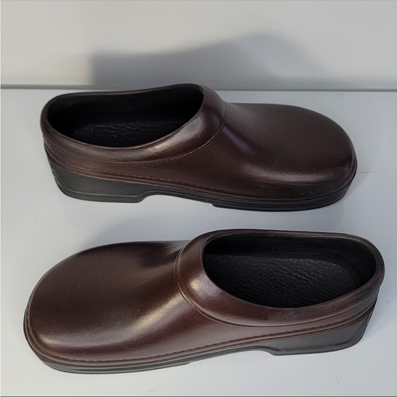 Klogs brown slip resistant food service/medical light weight women shoes - Picture 6 of 16